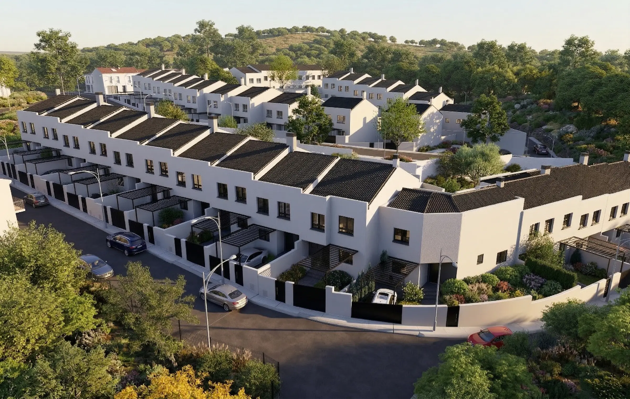 Vista aérea de la nueva urbanización de Campo Real